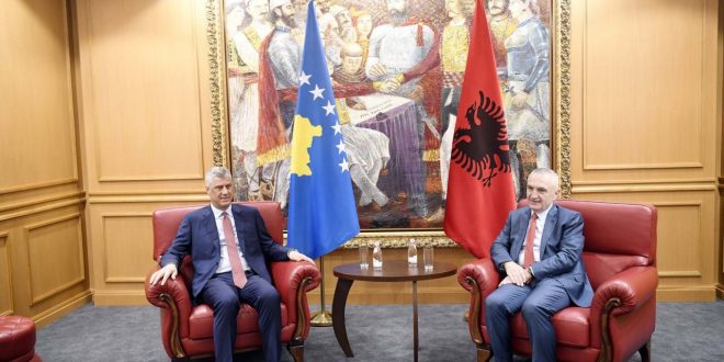 Kryetari i Kosovës, Hashim Thaçi, është pritur sot në takim kryetari i Shqipërisë, Ilir Meta