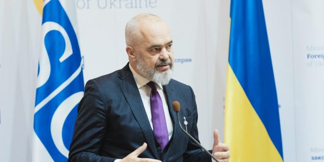 Kryeministri i Shqipërisë, Edi Rama, po qëndron në Kiev të Ukrainës, në cilësinë e kryetarit të OSBE-së