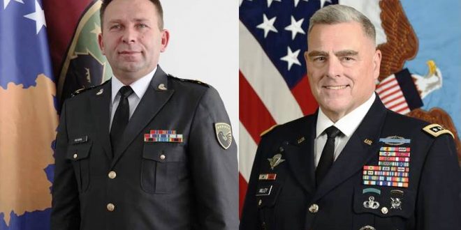 Kryetari i Shefave të Stafeve të Përbashkëta të Ushtrisë së SHBA-ve uron komandantin e FSK-së për Ditën e Forcës