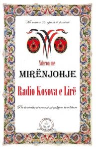 UNIKOMB-i ka ndarë një Mirënjohje për Radion Kosova e Lirë, me rastin e 22 vjetorit të themelimit