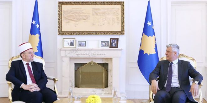 Kryetari Thaçi është informuar sot nga myftiu Tërnava për nisjen e ndërtimit të Xhamisë së Madhe në Prishtinë