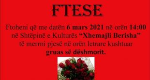 Më 6 mars 2021 shoqata “Gratë e Dëshmorëve” organizon orë letrare kushtuar gruas së dëshmorit