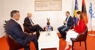 Kryetari i PDK-së, Memli Krasniqi, i pret në takim udhëheqësit e Kongresit Pan-Shqiptar Amerikan