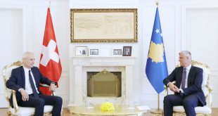 Kryetari Thaçi, ka pranuar letrat kredenciale të ambasadorit të ri të Konfederatës së Zvicrës në Kosovë, Thomas Kolly