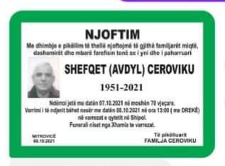 Ndahet nga jeta veterani i Ushtrisë Çlirimtare të Kosovës, Shefqet Avdyl Cervodiku