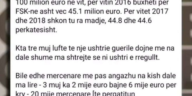 Nol Nushi rrëfen se Hekuran Murati kishte thënë se më lirë do të na kushtonin mercenarët sesa veteranët e UÇK-së (!)