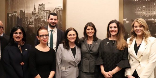 Sahatqija e falënderon ambasadorën Nikki Haley për mbështetjen e SHBA-ve për anëtarësimin e Kosovës në Interpol
