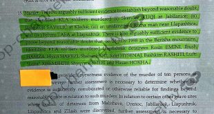 Dosja e Hagës kundër UÇK-së, e prezantuar në Top-Channel, është po ajo e Ministrisë së Serbisë së kohës së Milosheviqit