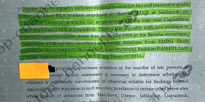 Dosja e Hagës kundër UÇK-së, e prezantuar në Top-Channel, është po ajo e Ministrisë së Serbisë së kohës së Milosheviqit