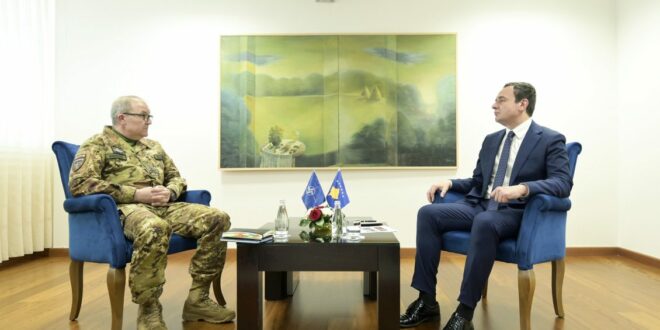 Komandanti i KFOR-it, Angelo Mikele Ristuçia ka mbajtur një takim një orësh me kryeministrin Albin Kurti