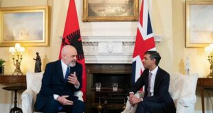 Kryeministri anglez Rishi Sunak priti në takim kryeministrin e Shqipërisë, Edi Rama