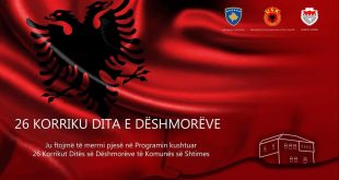 Më 26 korrik shënohet Dita e Dëshmorëve të Ushtrisë Çlirimtare të Kosovës në Komunën e Shtimes