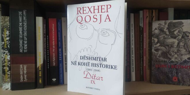 Doli në dritë libri: “Dëshmitar në kohë historike”, vëllimi i 9-të i Ditarit të profesor, doktor, Rexhep Qoses, botuar në Toena