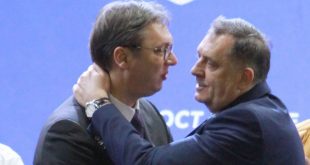 Kryetari i Serbisë, Vuçiq nuk pajtohet me sanksionet që Amerika i ka vendosur, Milorad Dodikut të Bosnjës e Hercegovinës