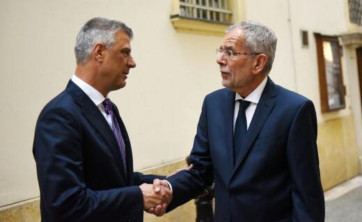 Kryetari i Kosovës, Hashim Thaçi është takuar në Vjenë me kryetarin e Austrisë, Alexander Van der Bellen