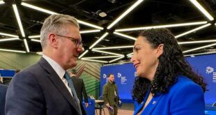 Kryetarja, Vjosa Osmani, ka biseduar për çështjet e sigurisë me kryeministrin e Mbretërisë së Bashkuar, Keir Starmer