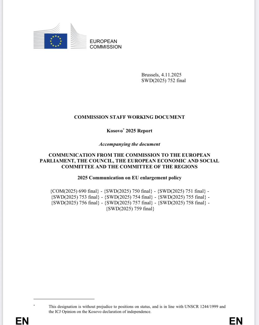 Ferat Shala  Raporti i Progresit 2025 i rikonfirmon të gjitha vërejtjet dhe shqetësimet që i kemi ngritur si Parti Demokratike dhe si deputet