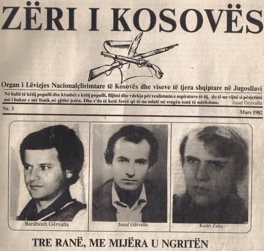 Vlora Çitaku  Jusuf e Bardhosh Gërvalla dhe Kadri Zeka   ndërgjegjja e gjallë e një populli që nuk pranoi nënshtrimin