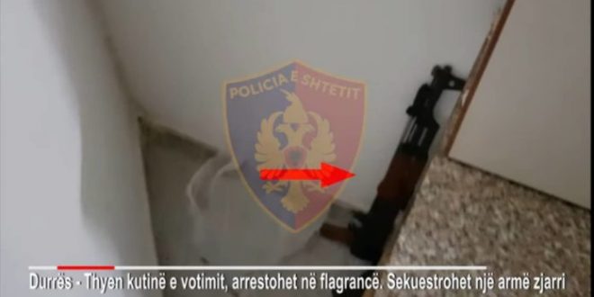Policia e Durrësit prangos një dhunues që ka hyrë në qendrën e votimit duke kërcënuar me armë komisionarët