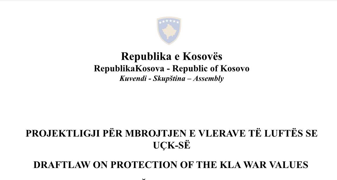 Rrahman Rama  Gati nisma për Ligjin që mbron vlerat e UÇK së  mbështetur nga 40 deputetë