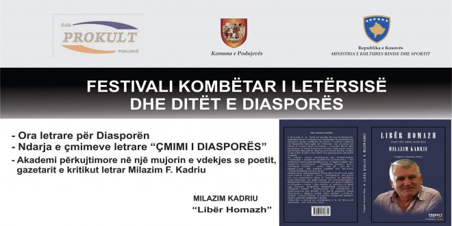 Shoqata kulturore ‘Prokult’ nga Besiana ka organizuar sot takime letrare si dhe “Festivalin Kombëtar të Letërsisë dhe Ditët E Diasporës”