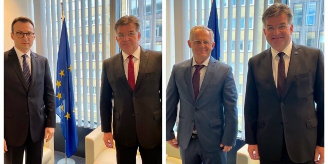 Ka përfunduar takimi trepalësh në Bruksel mes delegacioneve të Kosovës dhe të Serbisë, nën ndërmjetësimin e Lajçakut