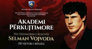 Me 20 shkurt 2020 mbahet Akademi përkujtimore për dëshmorin e kombit, Selman Vojvoda, në 30 vjetorin e rënies së tij