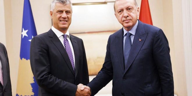 Kryetari Thaçi e falënderon kryetarin Erdogan dhe popullin turk për ndihmën e ofruar Kosovës në këtë kohë të vështirë