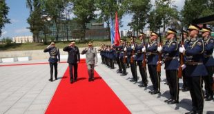 Me nderimet më të larta ushtarake u pritë në vizitë shefi i Forcave të Armatosura të Republikës së Shqipërisë, gjeneralmajor Bajram Begaj