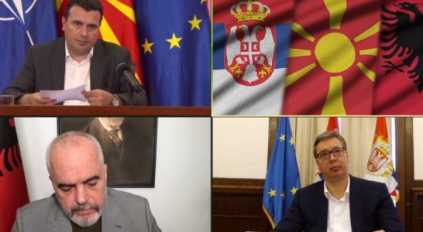 Edi Rama, Aleksandër Vuqiç dhe Zoran Zaev takohen virtualisht, diskutojnë për bashkëpunimin rajonal