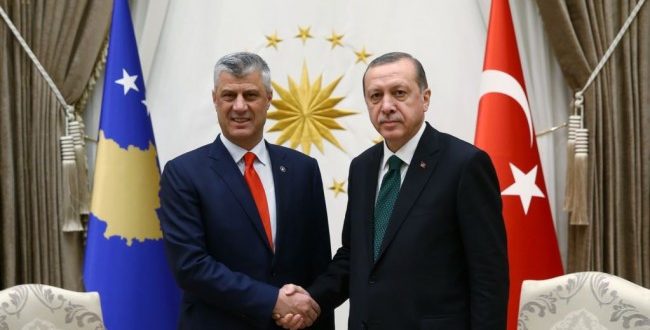 Kryetari i Kosovës, Hashim Thaçi e uron Erdoganin, për rizgjedhjen e tij në krye të shtetit turk