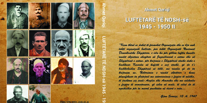 Doli nga shtypi libri publicistik: “Luftëtarë të NDSH-së, 1945-1950 II", i autorit, Ahmet Qeriqi