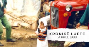 Ahmet Qeriqi: Në malet e Berishës e të Llapushnikut vijnë mijëra të zhvendosur nga fshatrat rreth Kozmaqit (E mërkurë 14 prill, 1999)