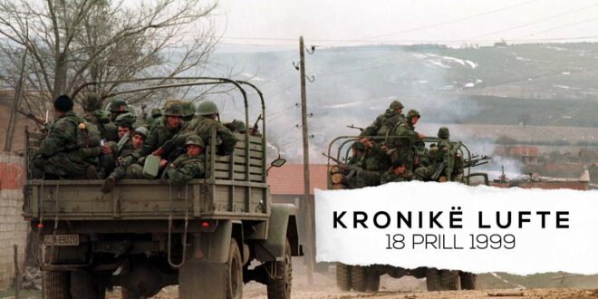 Ahmet Qeriqi: Forcat armike ndërmarrin ofensivë në tërë territorin e Kosovë të përfshirë në luftime. Në mbrojtje të pozicioneve tona në Gradinë bien pesë dëshmorë. Forcat serbe nuk arrijnë të depërtojnë në Rrafshnaltë. (E diel 18 prill, 1999)