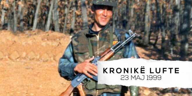 Ahmet Qeriqi: Luftëtarët tanë i sulmojnë forcat serbe te Gurina në Blinajë dhe arrijnë ta marrin trupin e dëshmorit Halil Nezir Metaj (E diel 23 maj 1999)