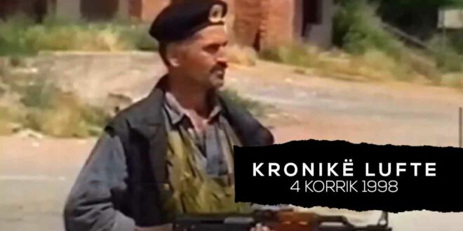 Jetë Hasani dhe disa ushtarë në spotin informativ të CCN-it (E shtunë 4 korrik, 1998)