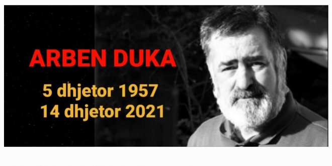 Poeti dhe publicisti i mirënjohur Arben Duka është ndarë nga jeta sot në mëngjes, në moshën 64 vjeçare