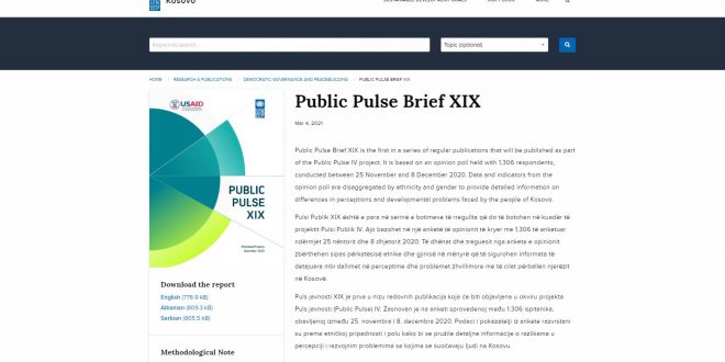 UNDP lansoi edicionin e 20-të të Përmbledhjes "Pulsi Publik"
