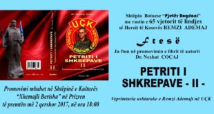 Sot në Prizren përurohet libri: “Petriti i Shkrepave II” i autorit, dr. Nexhat Çoçaj