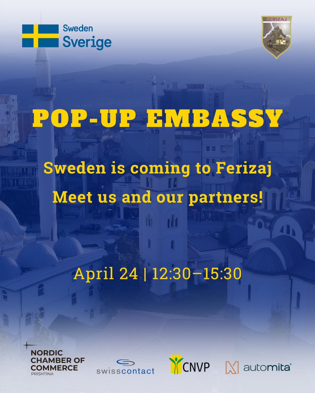 Pop Up Embassy   Suedia po vjen në Ferizaj me 24 prill