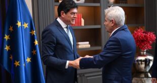 Kryetari i BDI-së, Ali Ahmeti, realizoi takim me shefin e Delegacionit të BE-së në vend, Michalis Rokas