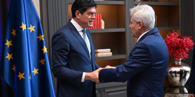 Kryetari i BDI-së, Ali Ahmeti, realizoi takim me shefin e Delegacionit të BE-së në vend, Michalis Rokas