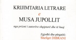 Shefqet Dibrani: KËNDVËSHTRIMI I KRITIKËS LETRARE për krijimtarinë letrare të Musa Jupollit