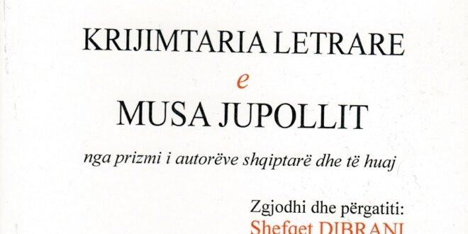 Shefqet Dibrani: KËNDVËSHTRIMI I KRITIKËS LETRARE për krijimtarinë letrare të Musa Jupollit