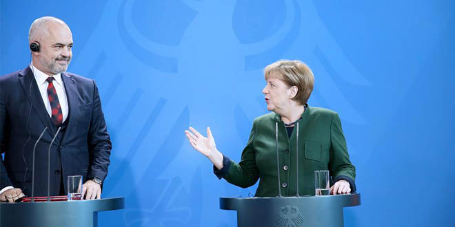 Angela Merkel: E përgëzoj përzemërsisht kryeministrin Edi Rama për përparimet e Shqipërisë