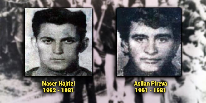 Asllan Pireva e Naser Hajrizi, dy jetë të martirizuara në lulen e lirisë, për lirinë e Kosovës