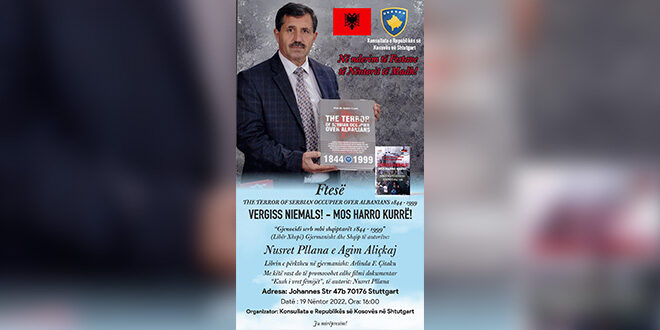 Nusret Pllana: Në nderim të Festave të Nëntorit të Madh, Promovim veprash të gjenocidit serb mbi shqiptarët!