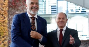 Kryeministrin e Shqipërisë Edi Rama e priti sot në Berlin, Kancelari Federal i Gjermanisë, Olaf Scholz