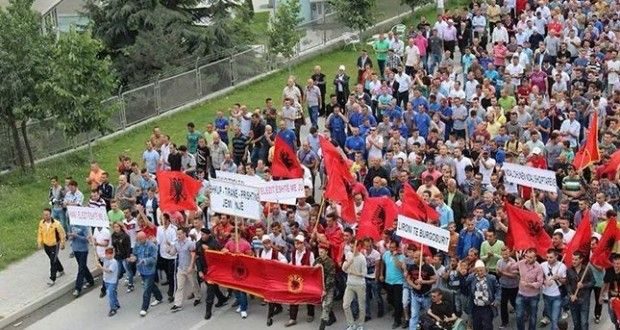 Marsh protestues Shkup