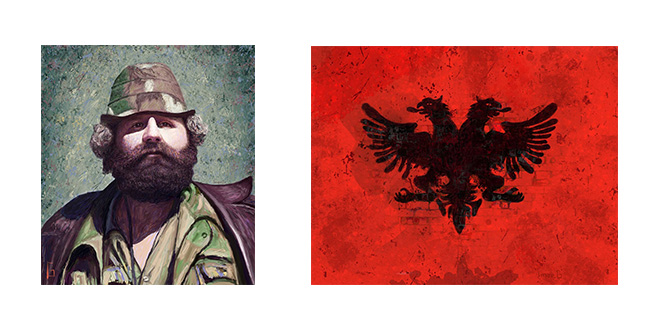 Artisti, Imer Gashi, për nder të Festave të Nëntorit, solli portretin e komandantit legjendar të UÇK-së, Adem Jashari